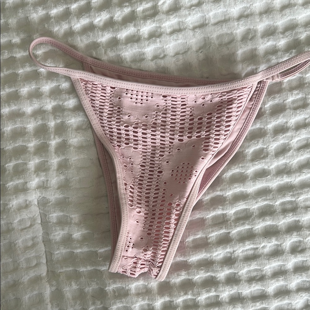 Pink Eyelet Bikini Bottom